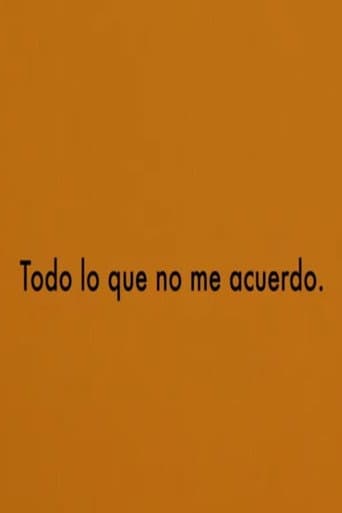 Todo lo que no me acuerdo