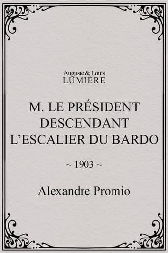 M. le président descendant l’escalier du Bardo