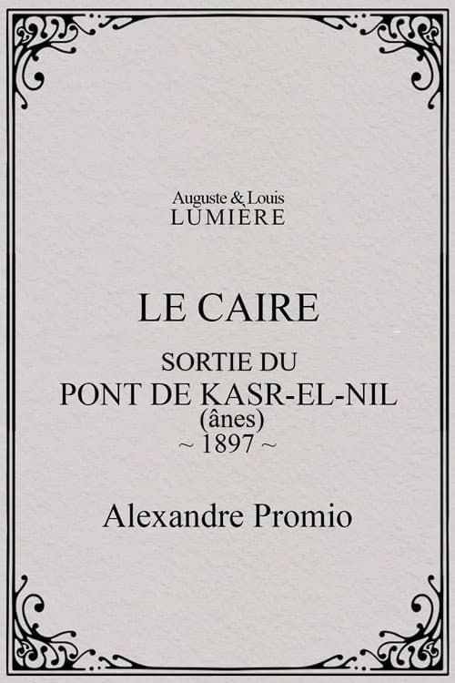 Le Caire, sortie du pont de Kasr-el-Nil