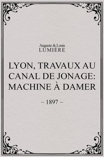 Lyon, travaux au canal de Jonage: Machine à damer